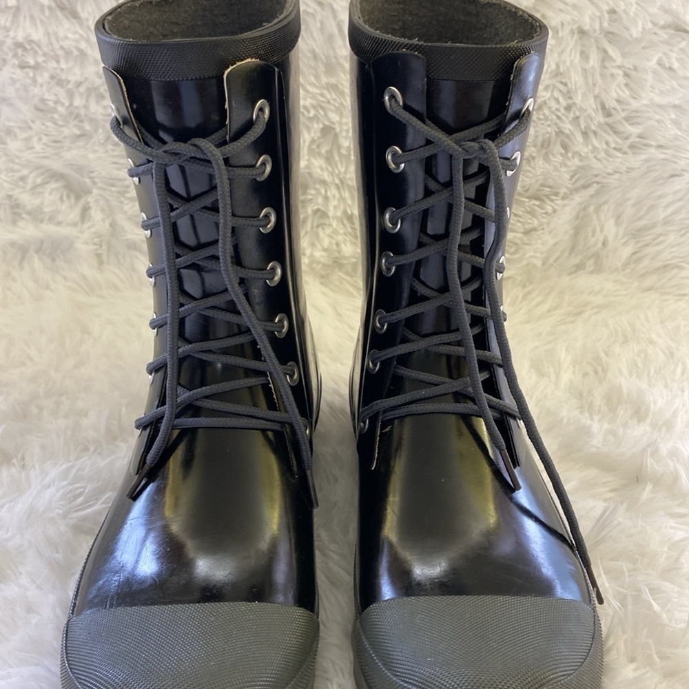 Electric Karma, Women’s,Black And Grey Rain Boots.Size-7 - Picture 9 of 10